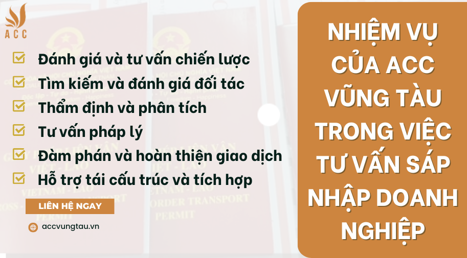 Nhiệm vụ của ACC Vũng Tàu trong việc tư vấn sáp nhập doanh nghiệp