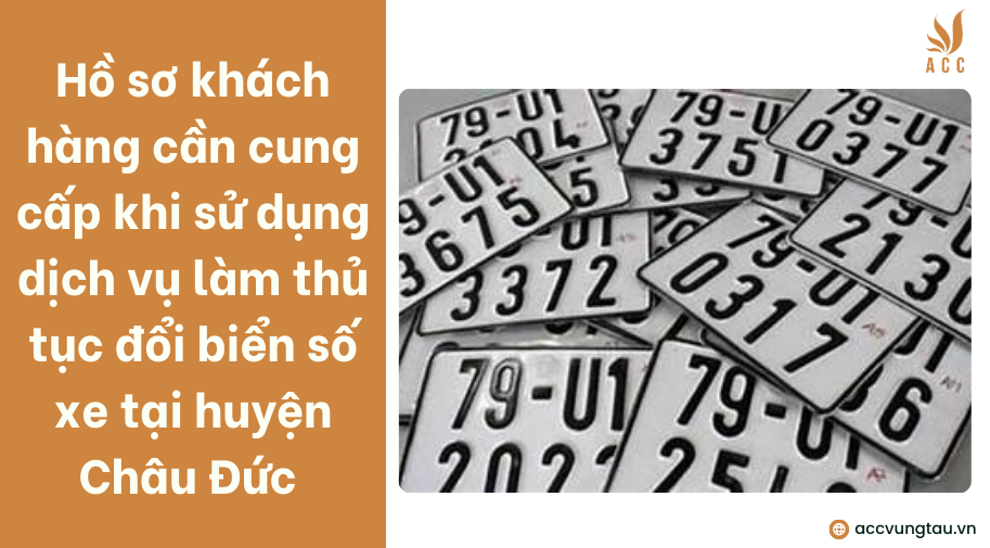 Hồ sơ khách hàng cần cung cấp khi sử dụng dịch vụ làm thủ tục đổi biển số xe tại huyện Châu Đức