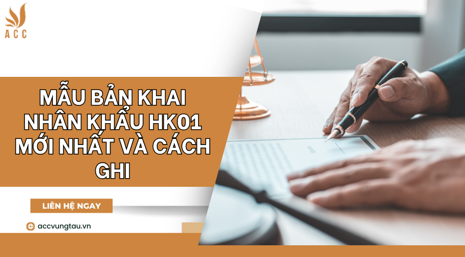 Mẫu bản khai nhân khẩu HK01 mới nhất và cách ghi