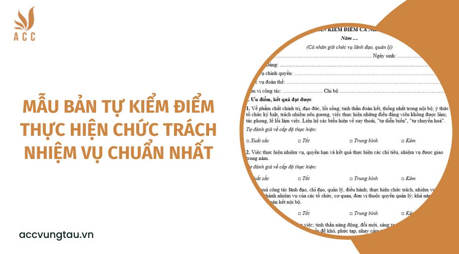Mẫu Bản tự kiểm điểm thực hiện chức trách nhiệm vụ chuẩn nhất