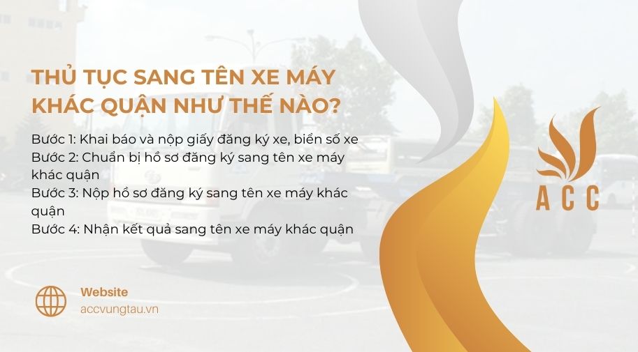 Thủ tục sang tên xe máy khác quận như thế nào?