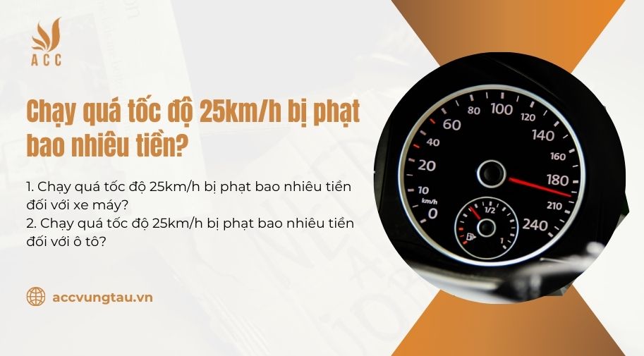 Chạy quá tốc độ 25km/h phạt bao nhiêu