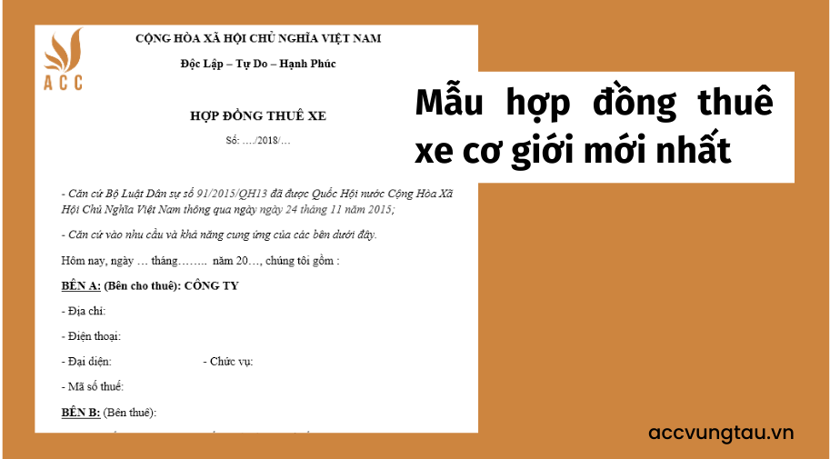hợp đồng thuê xe cơ giới