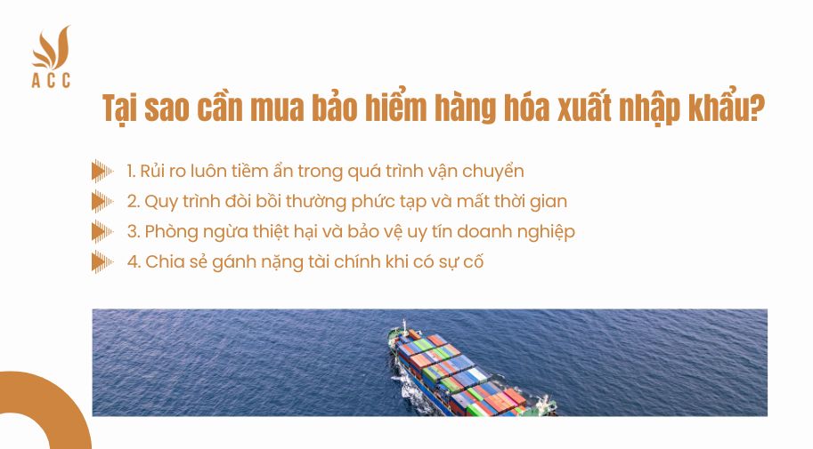 Tại sao cần mua bảo hiểm hàng hóa xuất nhập khẩu?