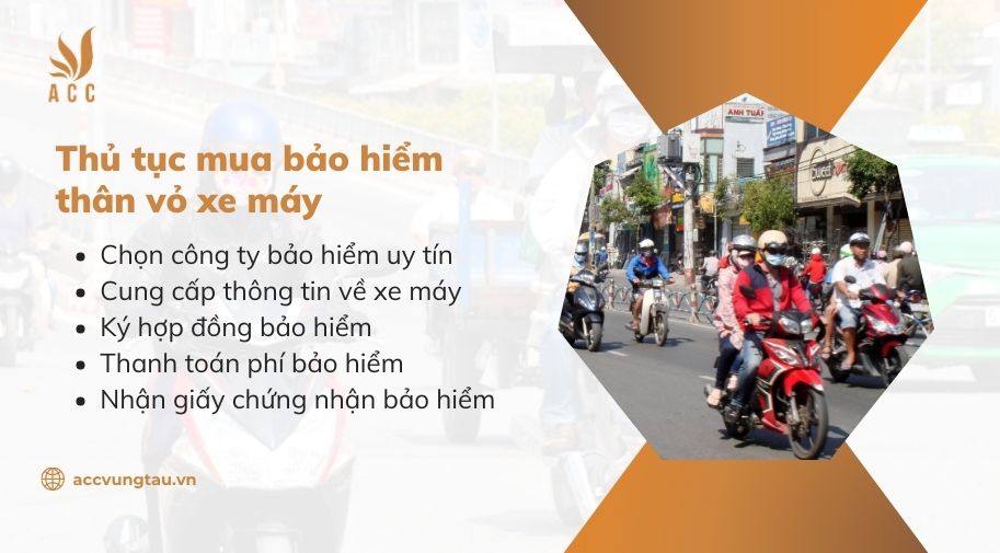 Thủ tục mua bảo hiểm thân vỏ xe máy