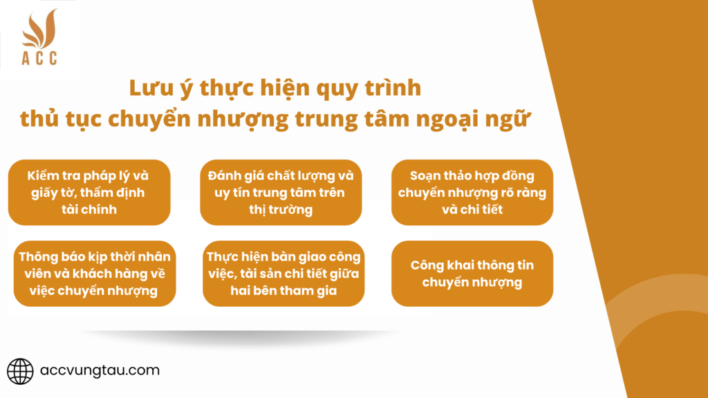 Lưu ý khi thực hiện chuyển nhượng trung tâm ngoại ngữ