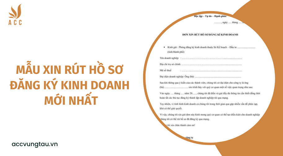 Mẫu xin rút hồ sơ đăng ký kinh doanh
