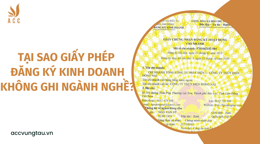 giấy phép đăng ký kinh doanh không ghi ngành nghề