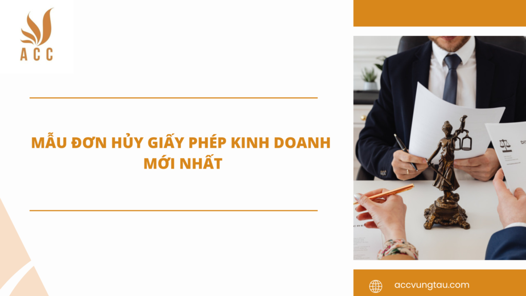 Mẫu đơn hủy giấy phép kinh doanh mới nhất