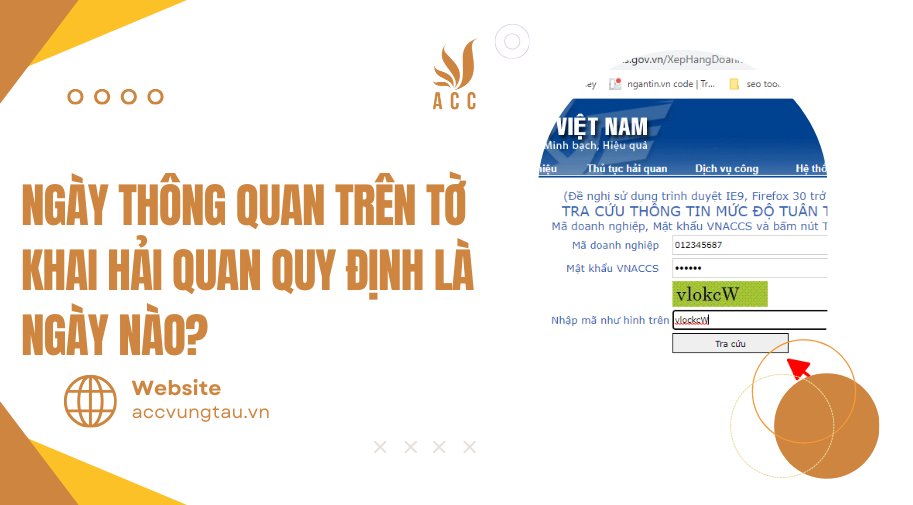 Ngày thông quan trên tờ khai hải quan quy định là ngày nào