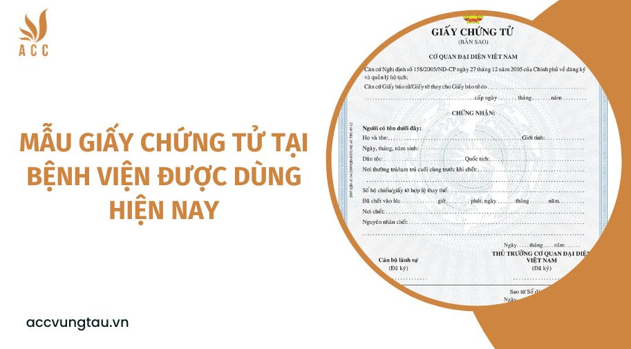Mẫu giấy chứng tử tại bệnh viện được dùng hiện nay