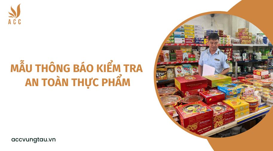 Mẫu thông báo kiểm tra an toàn thực phẩm