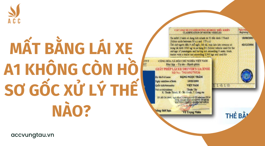 Mất bằng lái xe A1 không còn hồ sơ gốc xử lý thế nào?