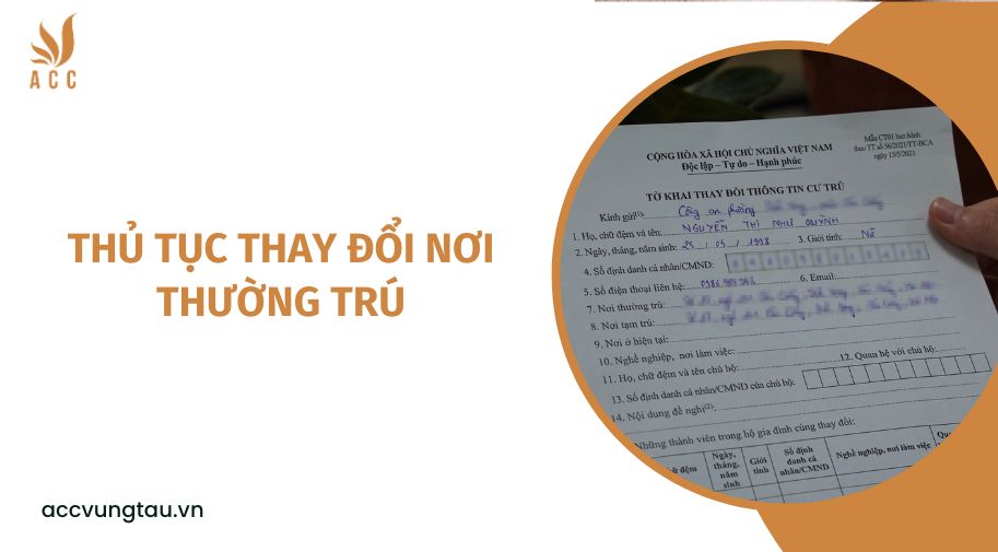 Thủ tục thay đổi nơi thường trú
