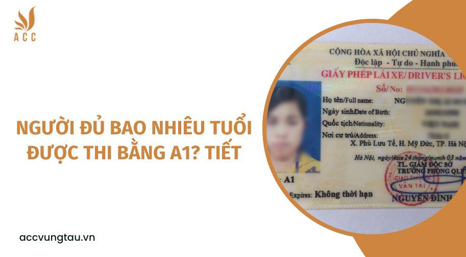 Người đủ bao nhiêu tuổi được thi bằng A1? tiết