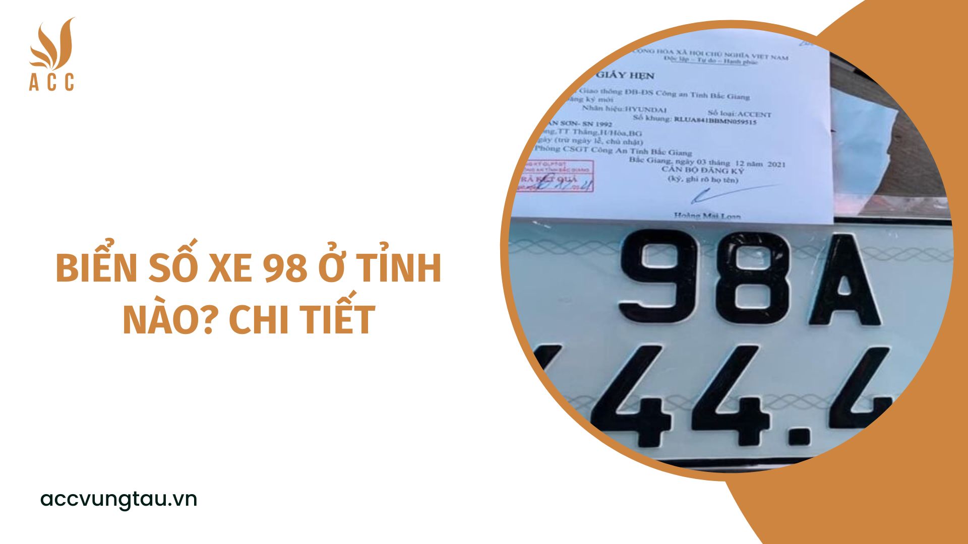 Biển số xe 98 ở tỉnh nào? Chi tiết