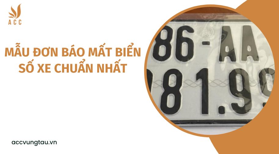 Mẫu đơn báo mất biển số xe chuẩn nhất